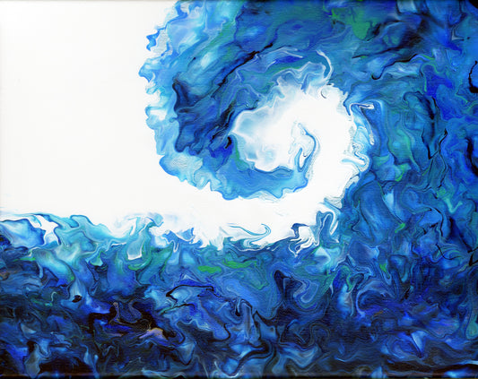 "Tidal Wave" 11X14 Acrylic Canvas Pour